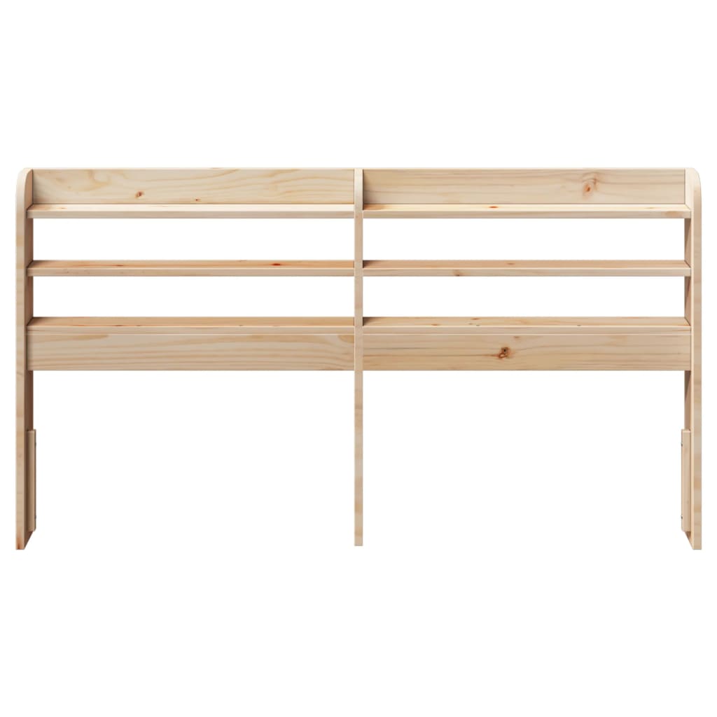 Headboard with Shelves 150 cm Solid Wood Pine
